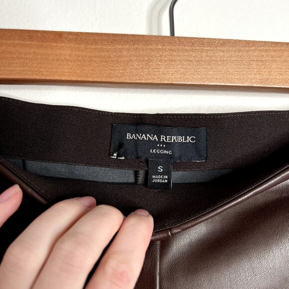 Banana Republic Brown Faux Leather Legging LAST CALL - Picture 3 of 5